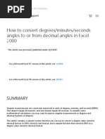 How To Convert Degrees - Minutes - Seconds Angles To or From Decimal Angles