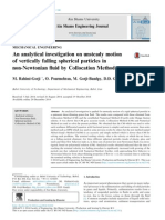 An Analytical Investigation On Unsteady Motion of Vertically Falling Spherical Particles in Non-Newtonian Uid by Collocation Method