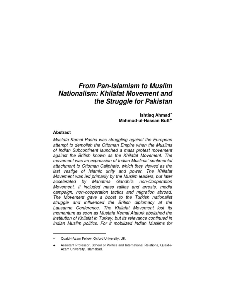 Muslim nationalism essay image