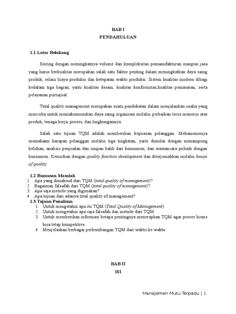 Makalah Tqm