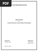 Consumer Behaviour: Term Paper