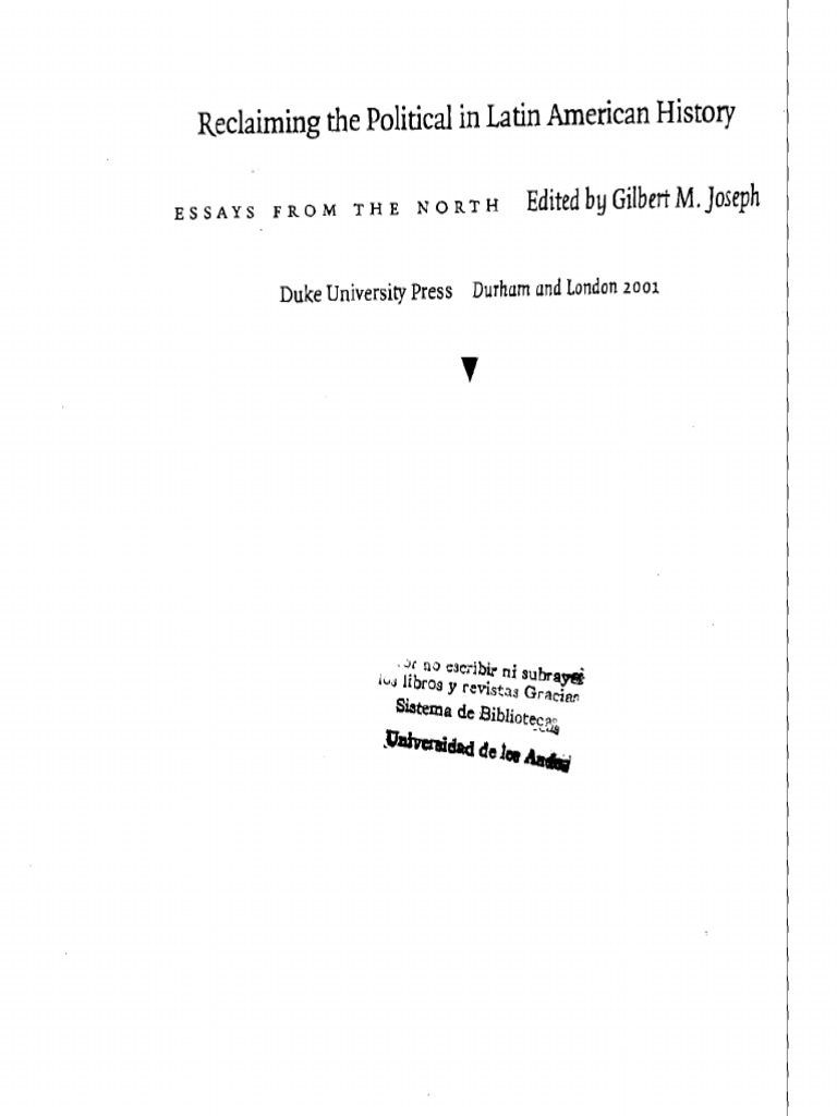 Joseph, Gilbert Reclaiming | PDF | Latin America | Historiography
