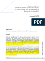 La Retórica de Obama Ante El Terrorismo