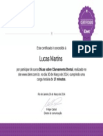 Certificado Dicas Sobre Clareamento Dental