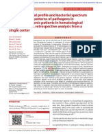 Bacterial Spectrum and Sensitivity Patterns in Febrile Neutropenic Patients