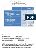 Absorption and Variable Costing