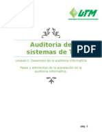 Fases y Elementos de La Planeación en La Auditoria Informática.