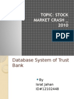 Topic: Stock Market Crash - 2010: by Julekha Akter ID-12102454