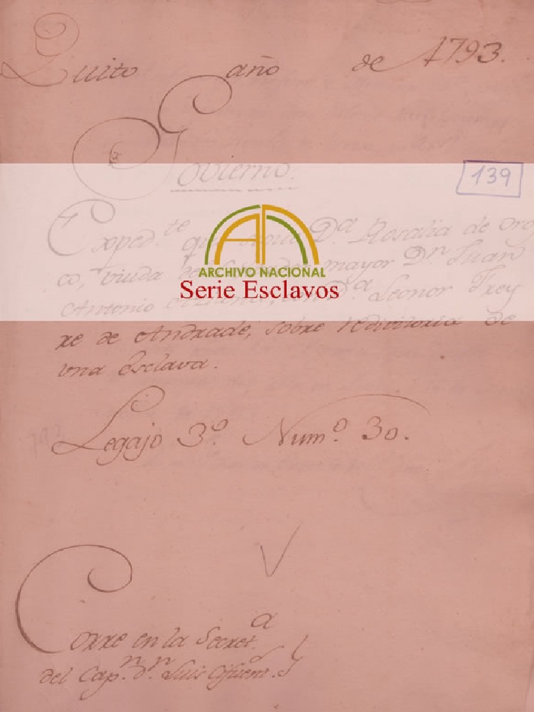 Documentos sobre esclavitud en Ecuador | PDF | Ecuador | Esclavitud