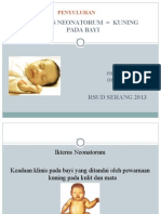 Penyuluhan ANAK Ikterus Neonatorum Kuning Pada Bayi
