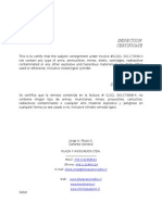Inspection Certificate Ingles Español