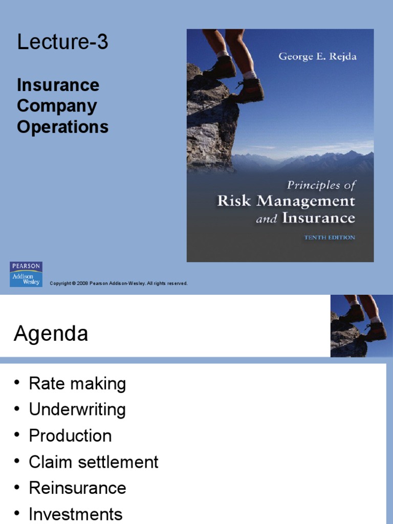 Ch06-Insurance Company Operations | PDF | Reinsurance | Underwriting