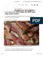 Bacon and sausages are carcinogenic – but there are 480 things the WHO says may cause cancer | Health News | Lifestyle | The Independent