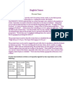 English Tenses: Present Tense