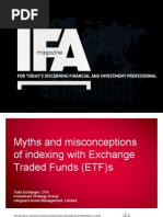 Myths and Misconceptions of Indexing With Exchange Traded Funds (ETF) S