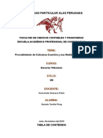 Procedimiento de Cobranza Coactiva y Sus Medidas Cautelares