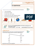 Grammar Games Present Perfect Experiences Worksheet