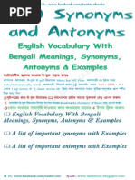 1000 Synonyms Antonyms With Bengali Meanings