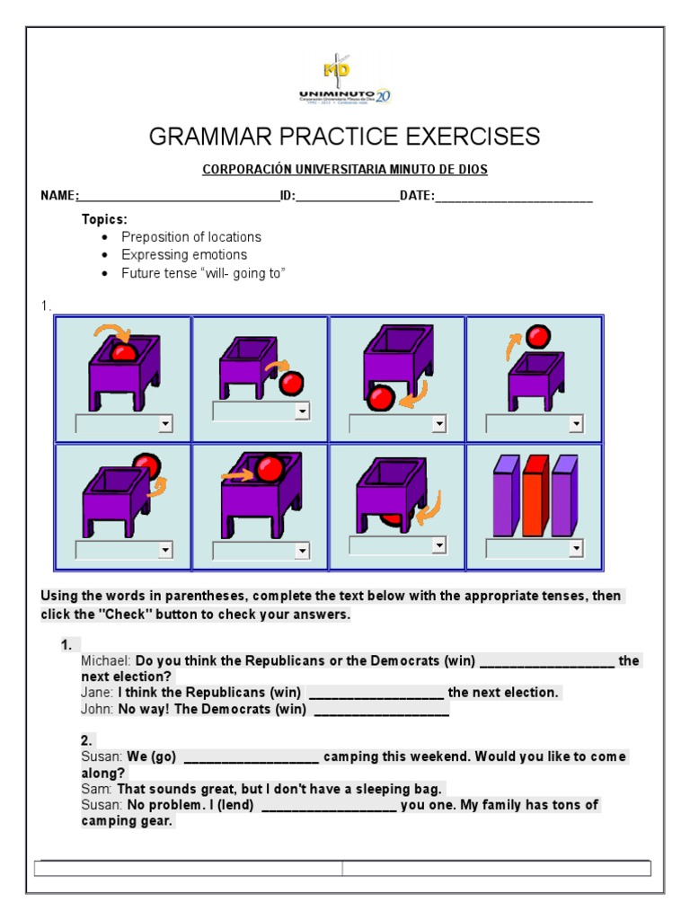 Grammar Practice Exercise 4 | PDF | Syntax | Syntactic Relationships