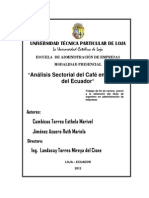 Análisis Sectorial Del Café en La Zona 7 Del Ecuador