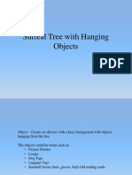 surreal tree with hanging objects
