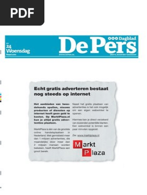 De Pers Woensdag 24 Maart 2010 Pdf