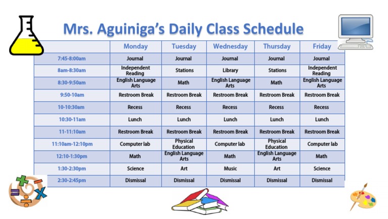 Class Schedule | PDF | Language Arts & Discipline | Foreign Language ...