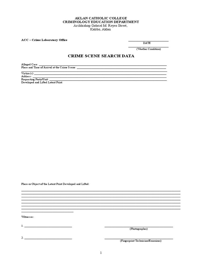 ACC SOCO Seminar Form | PDF | Crime Scene | Fingerprint