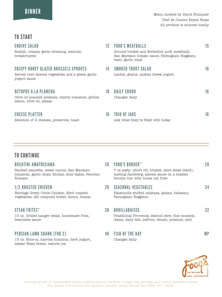 10.28. 2015 - DinnerMenu - New-Update-3-2 | PDF | Science & Mathematics