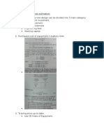 Preliminary Study On Cost Estimation