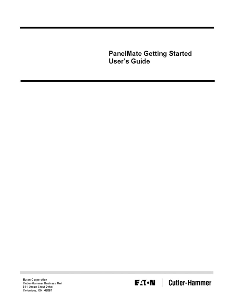 PanelMate Eaton Corporation PDF Programmable Logic Controller