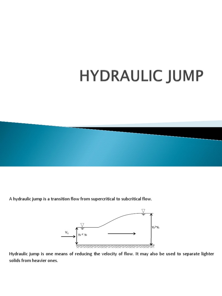 Chapter VHYDRAULIC JUMP PDF PDF Fluid Mechanics Dynamics (Mechanics)