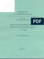 Geología - Cuadrangulo de Pisco (28k), Guadalupe (28l), Punta Grande (29k), Ica (29l) y Córdova (29m), 1993