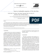 Effect of Plasma Tratement On Hydrophilic Properties of Tio2 Thin Films