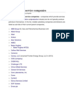 List of Oilfield Service Companies