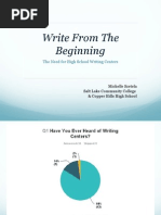 Write From The Beginning: The Need For High School Writing Centers