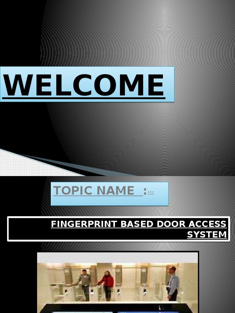 Finger Print Based Security System | PDF | Fingerprint | Biometrics