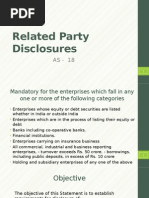 Related Party Disclosures - AS 18