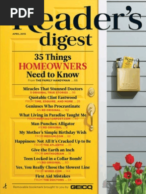 Readers Digest April 2015 Pharmacy Nature