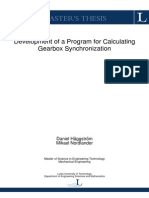 Development of A Program For Calculating Gearbox Synchronization