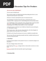 Download Group Discussion Tips for Freshers by sarang SN28858349 doc pdf