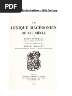 Download Macedonian Lexicon XVI Century - Un Lexique Macdonien du XVie sicle by Macedoniansparkcom SN28858477 doc pdf