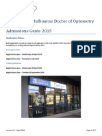 Optometry Admissions Guide 2014 2015 v1