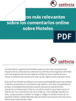 Los datos más relevantes sobre los comentarios online sobre Hoteles