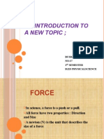 An Introduction To A New Topic : Bushara Abdulkareem NO:37 1 Semester B.Ed Physicalscience