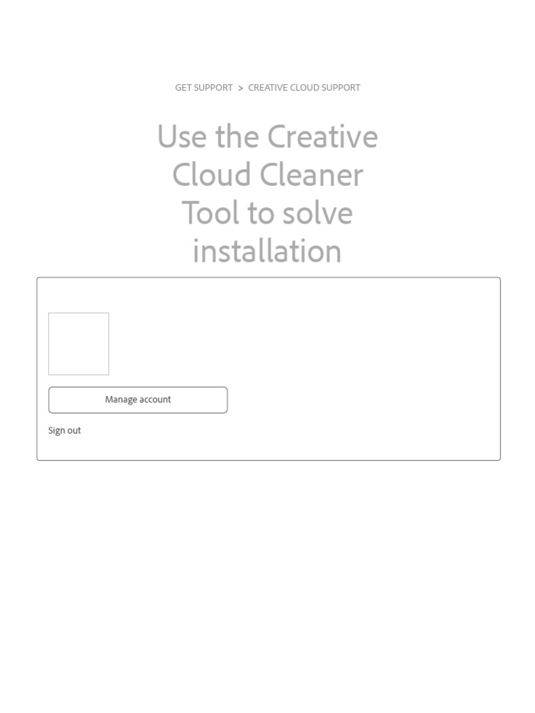 Use The Adobe Creative Cloud Cleaner Tool To Solve Installation ...