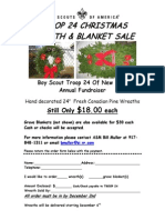 Troop 24 Wreath Sales 2015 With Blanket Picture