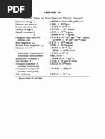 Appendix 4 - Numerical Values for Some Important Physical Constants