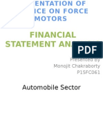 Presentation of Finance On Force Motors