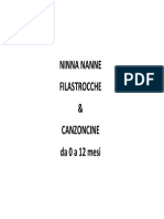 FILASTROCCHE, NINNE NANNE E CANZONCINE Da 0 A 12 Mesi PDF